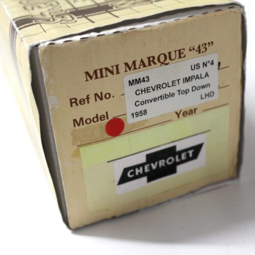 1:43 MINIMARQUE 43 Chevrolet Impala Convertible Top down 1958 red