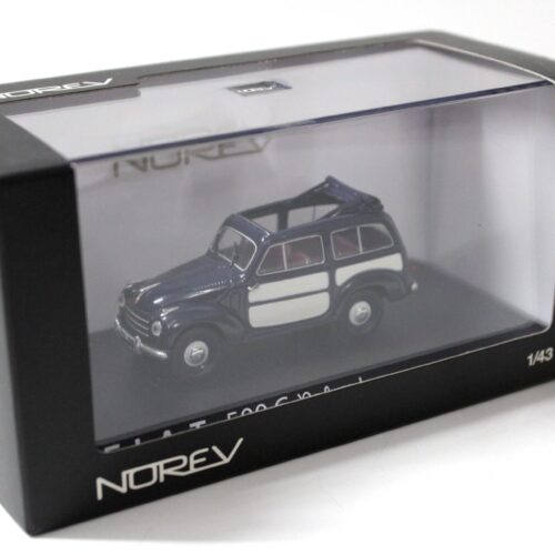 1:43 Norev Fiat 500C Belvedere dark blue/ white - Image 3
