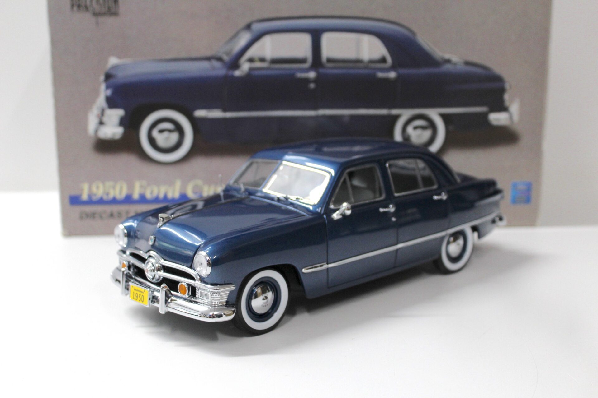 ID 53761 orig.jpg 1:18 Precision Miniatures 1950 Ford Custom 4-Door Sedan blue