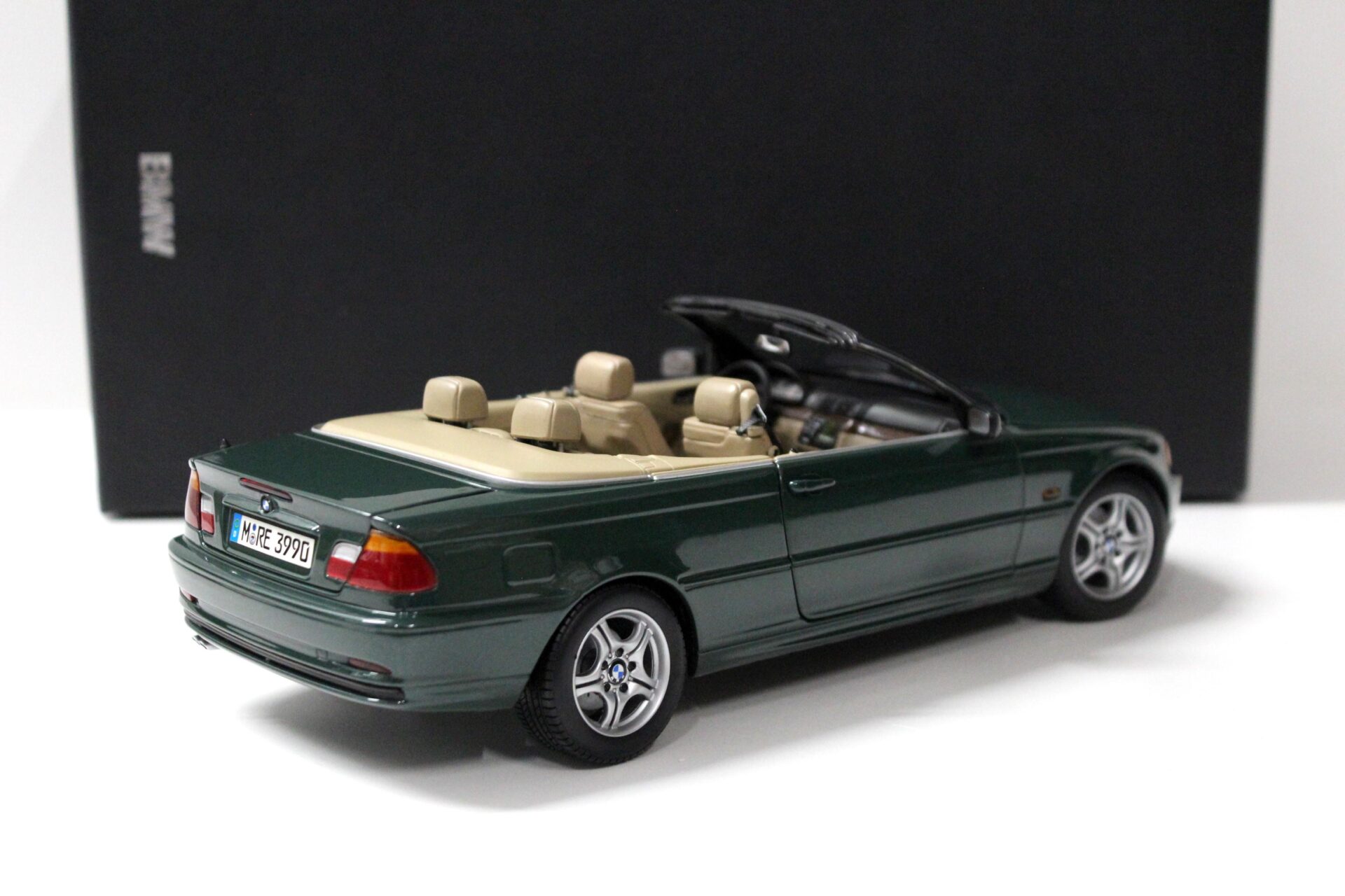 1/18 京商製  E46 328ci オックスフォードグリーンⅡ 幌付き 1:18 Kyosho BMW 3er 328CI E46 Convertible dark green DEALER