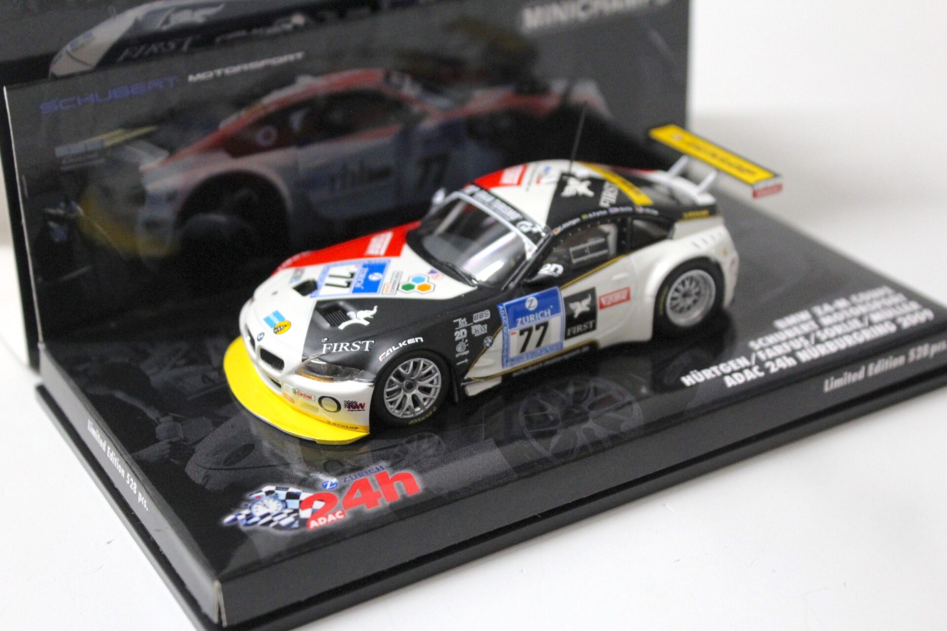ID 54561 orig.jpg 1:43 Minichamps BMW Z4-M Coupe Schubert Motorsport 24h Nürburgring 2009 #77