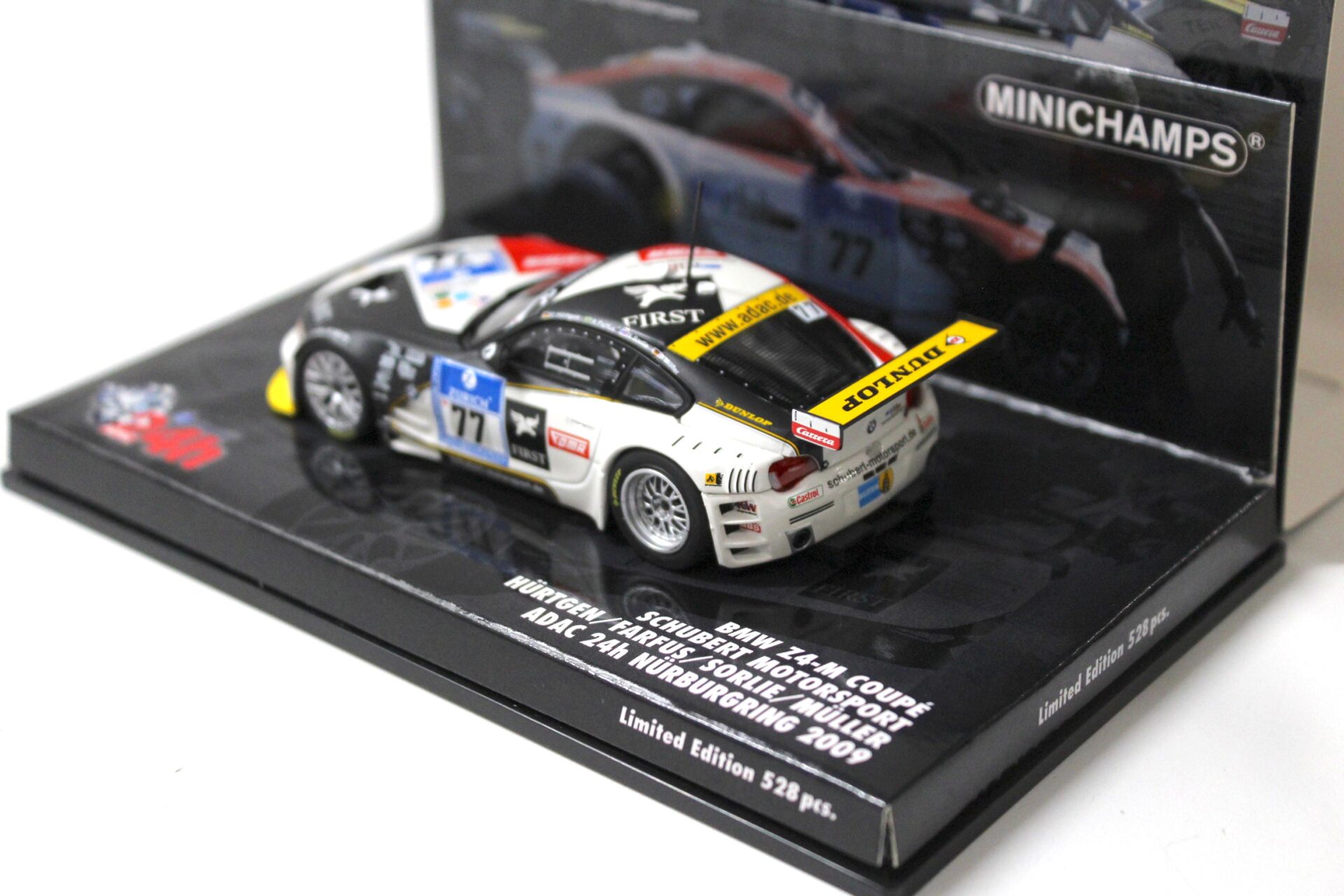 1:43 Minichamps BMW Z4-M Coupe Schubert Motorsport 24h Nürburgring 2009 #77