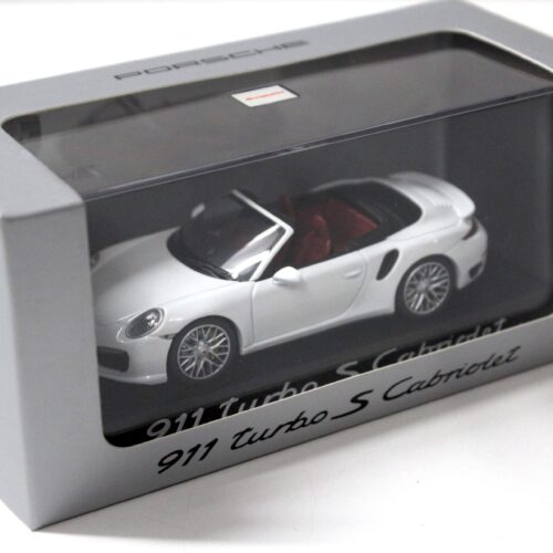 1:43 Minichamps Porsche 911 (991) Turbo S Cabriolet white DEALER VERSION