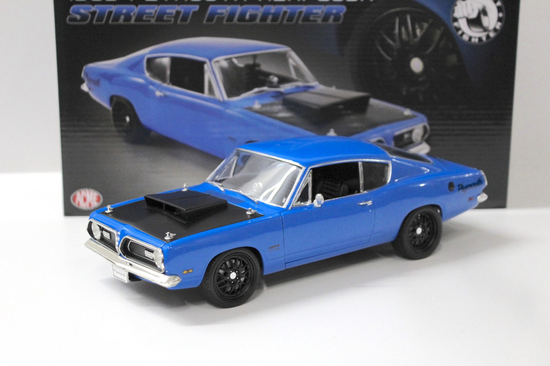 ID 55598 orig.jpg 1:18 ACME Plymouth Hemi Cuda Street Fighter 1969 corparate blue/ black