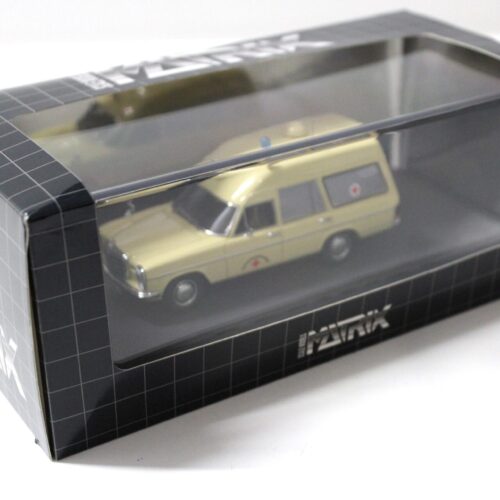 1:43 Matrix Mercedes Binz W114 Europ Ambulance 1969 ivory