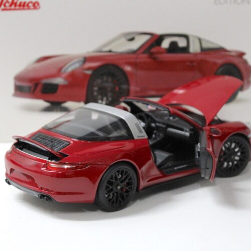 1:18 Schuco Porsche 911 (991.1) Carrera 4 GTS Targa Carmine red - Image 3