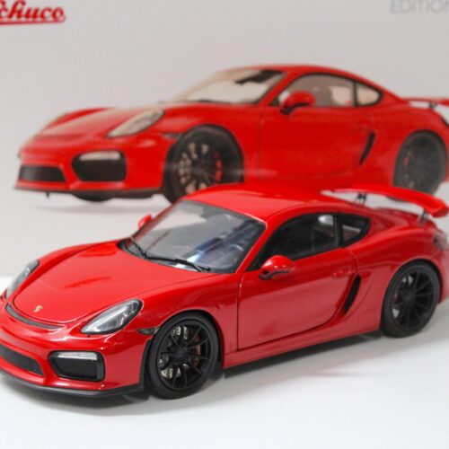 1:18 Schuco Porsche Cayman GT4 Coupe indisch red