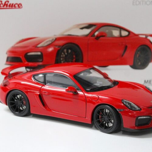 1:18 Schuco Porsche Cayman GT4 Coupe indisch red