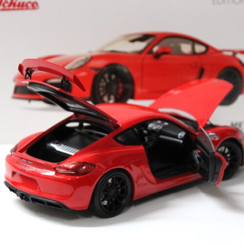 1:18 Schuco Porsche Cayman GT4 Coupe indisch red