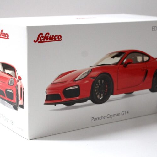 1:18 Schuco Porsche Cayman GT4 Coupe indisch red