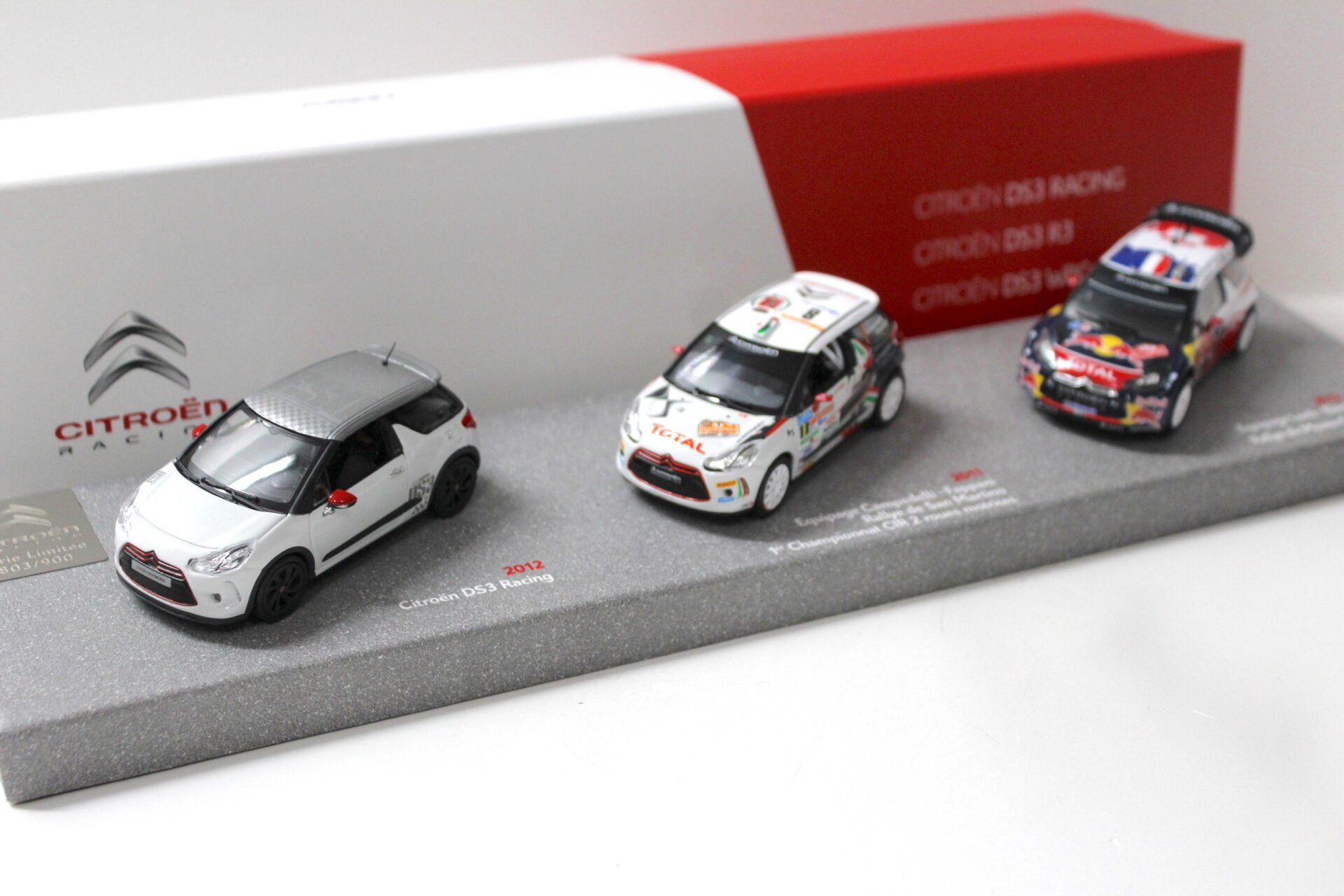 1:43 Norev Coffret Set Citroen Racing 2012 DS Racing/ DS3 R3/ DS3 WRC Loeb