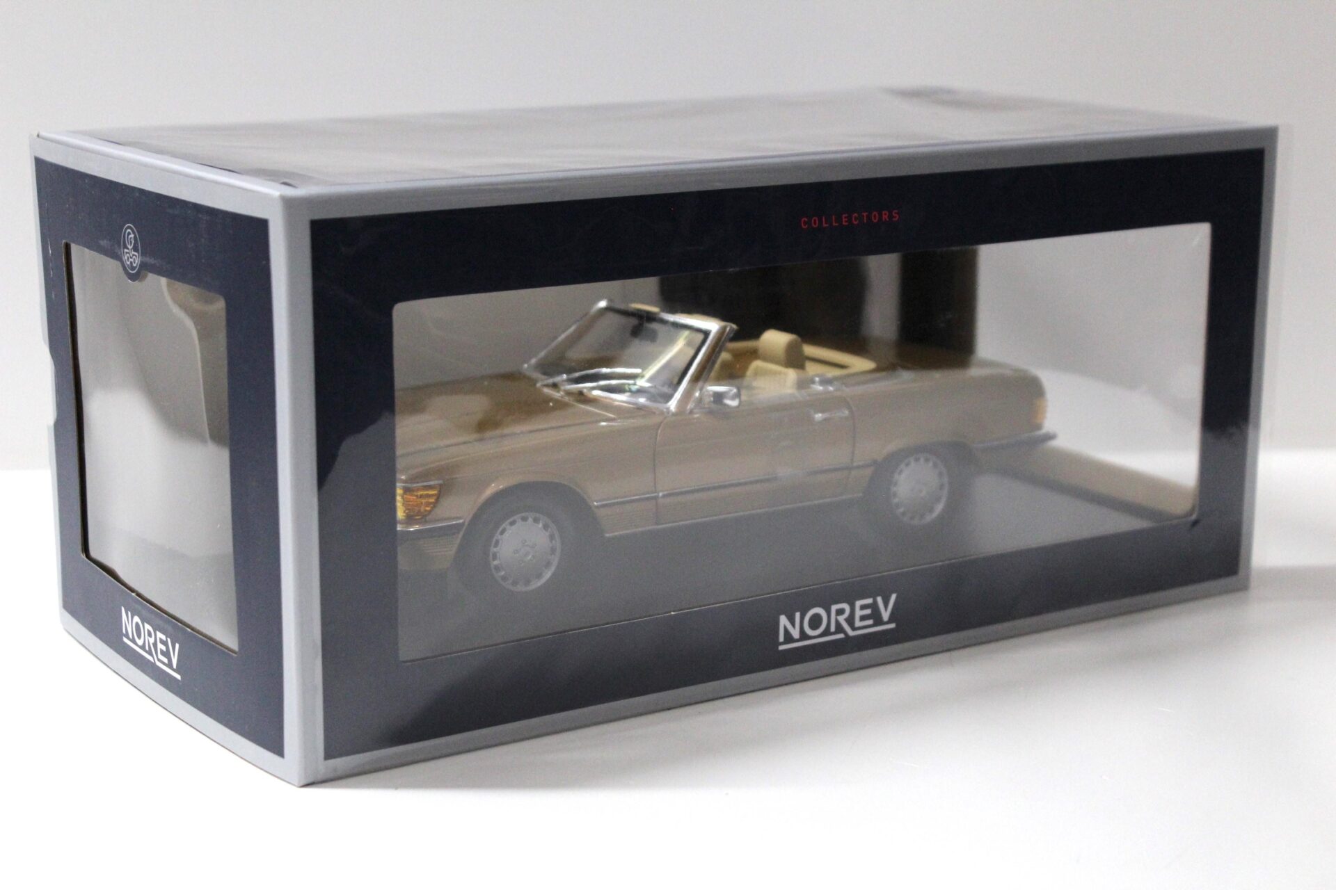 1:18 Norev Mercedes 300 SL Cabriolet R107 gold metallic 1986