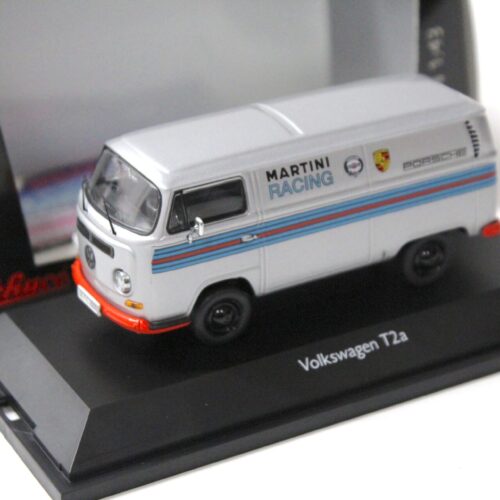 1:43 Schuco VW T2a Bus Kasten Martini Racing silver Clubmodell 2009