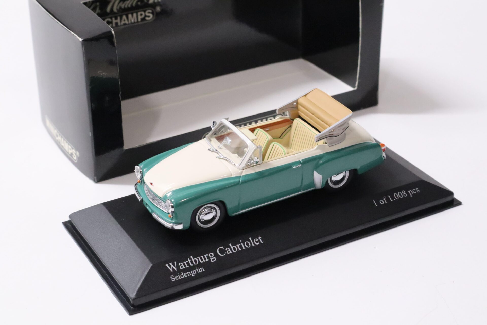 1:43 Minichamps Wartburg 312 Cabriolet 1958 Seiden green/ white
