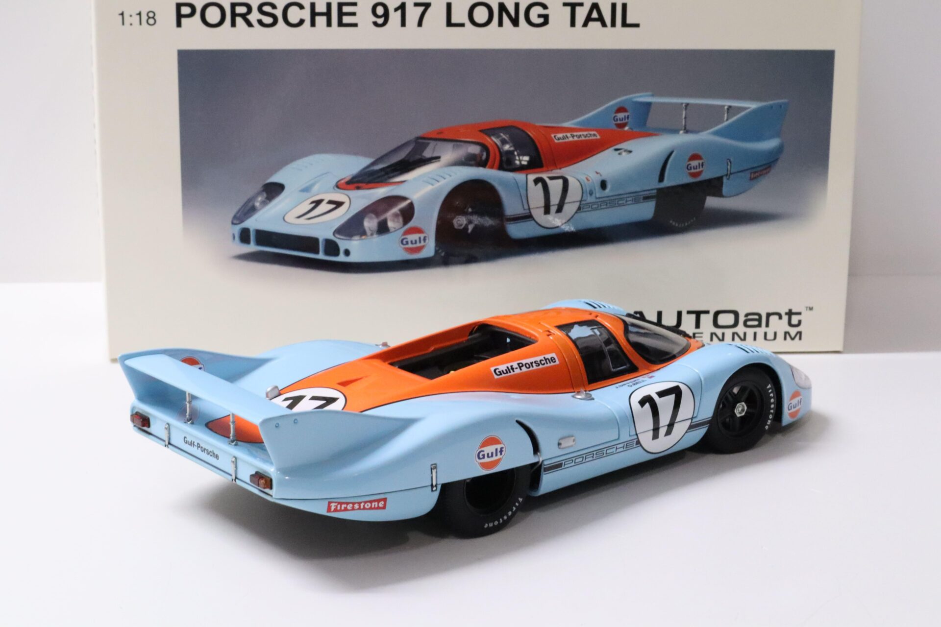 1:18 AUTOart Porsche 917 LH Long Tail GULF RACING Le Mans 1971 Siffert/ Bell #17