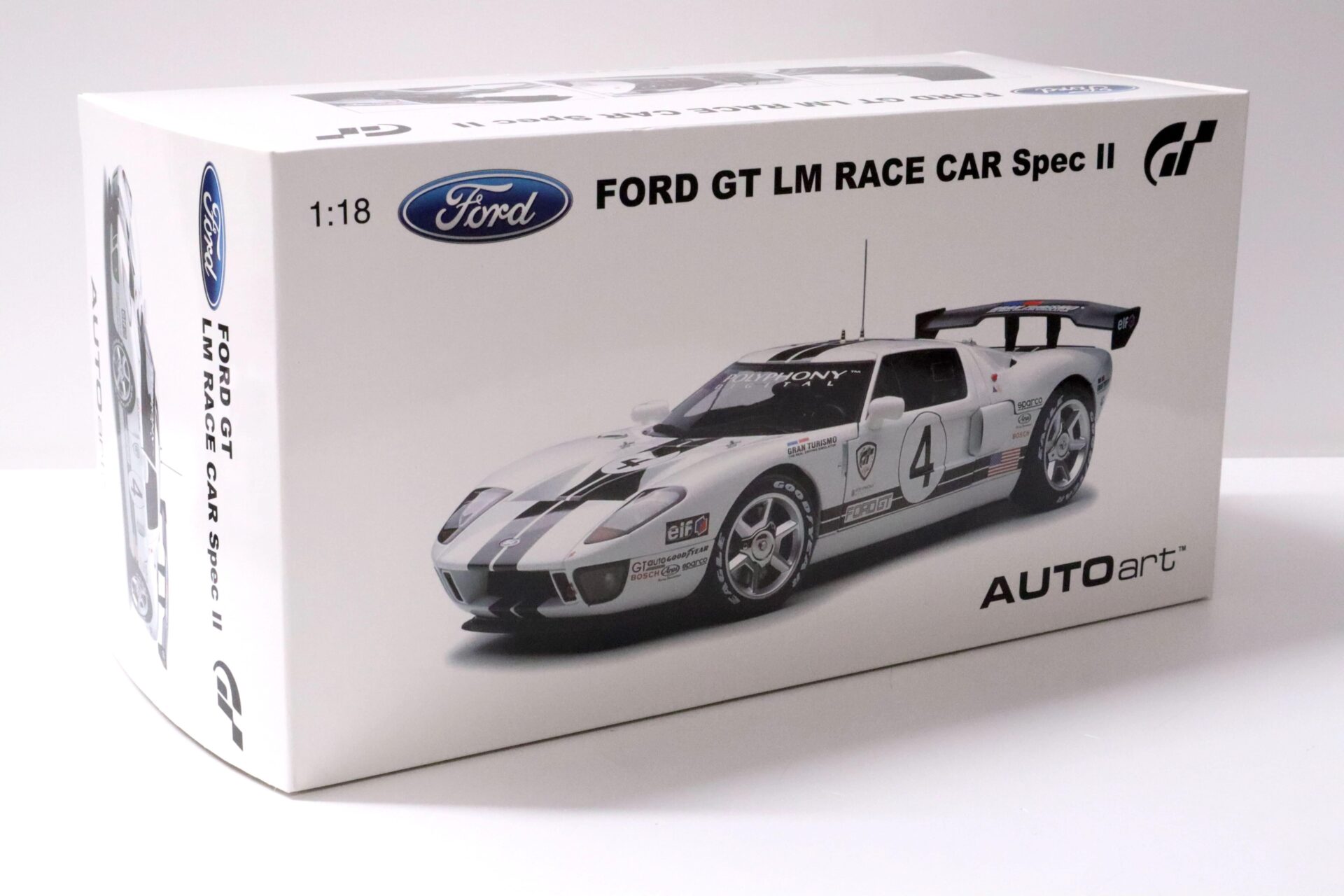 1:18 AUTOart Ford GT LM Race Car SPEC. II white #4 Gran Turismo