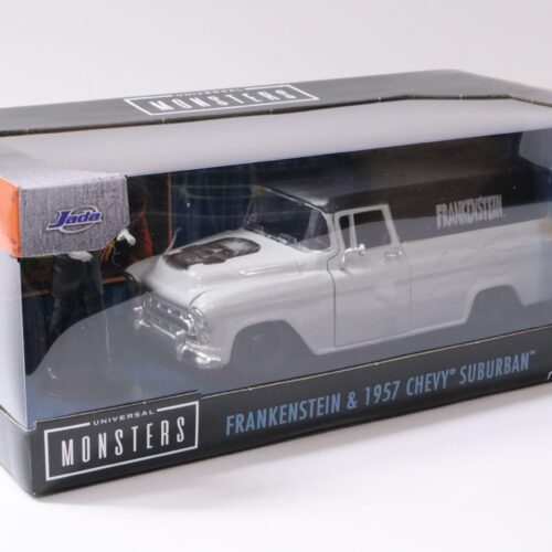 1:24 Jada Toys 1957 Chevy Surburban FRANKENSTEIN with Figure grey/ black