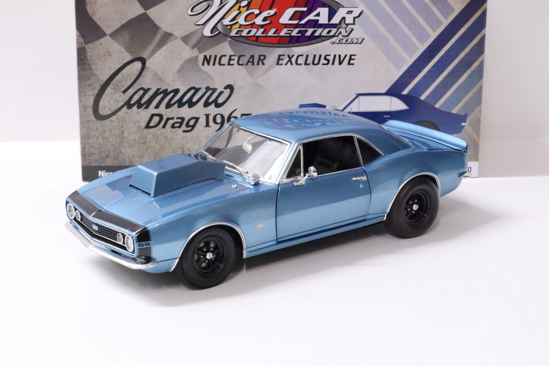 ID 58957 orig.jpg 1:18 ACME 1967 Chevrolet Camaro DRAG OUTLAWS blue NICE CAR Limited 120 pcs.