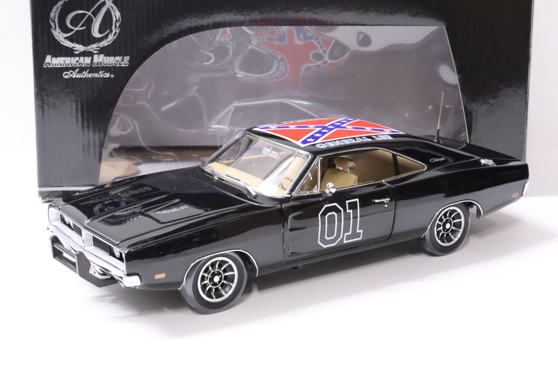 1:18 ERTL Authentics 1969 Dodge Charger R/T Coupe General Lee #01 black