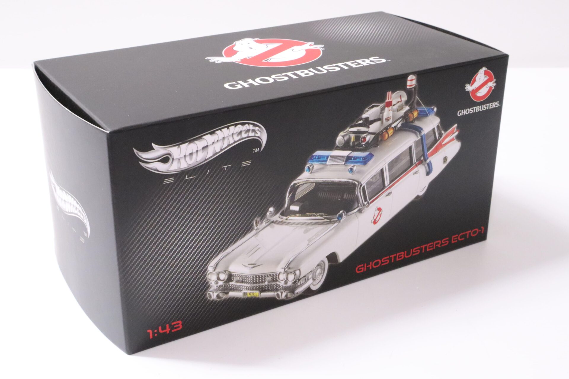 1:43 Hot Wheels Elite 1959 Cadillac Miller GHOSTBUSTERS ECTO 1 white SEALED