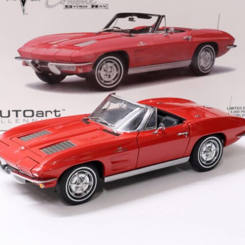 1:18 AUTOart Chevrolet Corvette 1963 Convertible C2 Riverside red