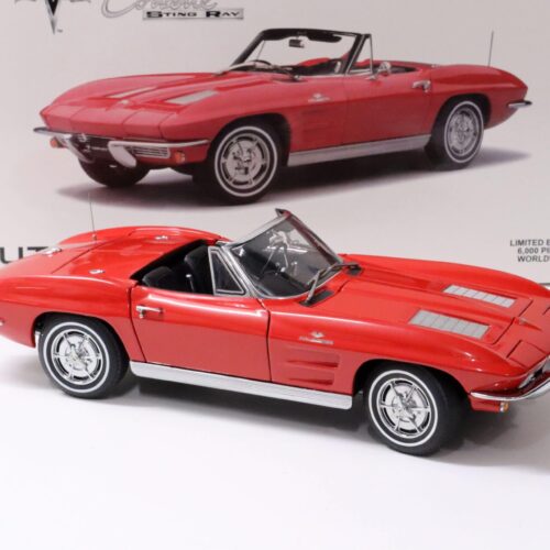 1:18 AUTOart Chevrolet Corvette 1963 Convertible C2 Riverside red