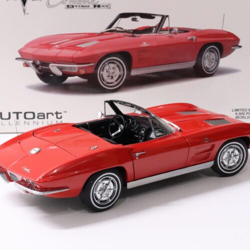 1:18 AUTOart Chevrolet Corvette 1963 Convertible C2 Riverside red