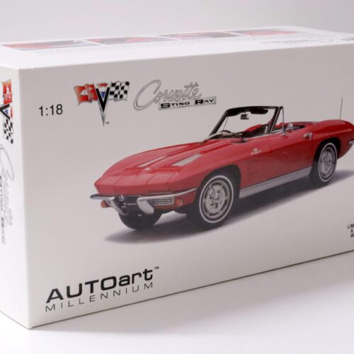 1:18 AUTOart Chevrolet Corvette 1963 Convertible C2 Riverside red