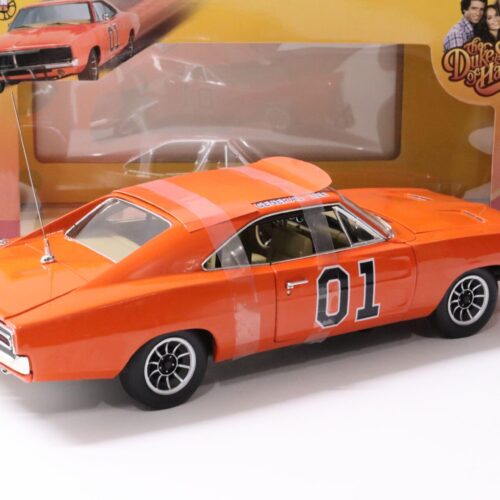 1:18 Auto World 1969 Dodge Charger General Lee Dukes of Hazzard orange #01 - Image 3
