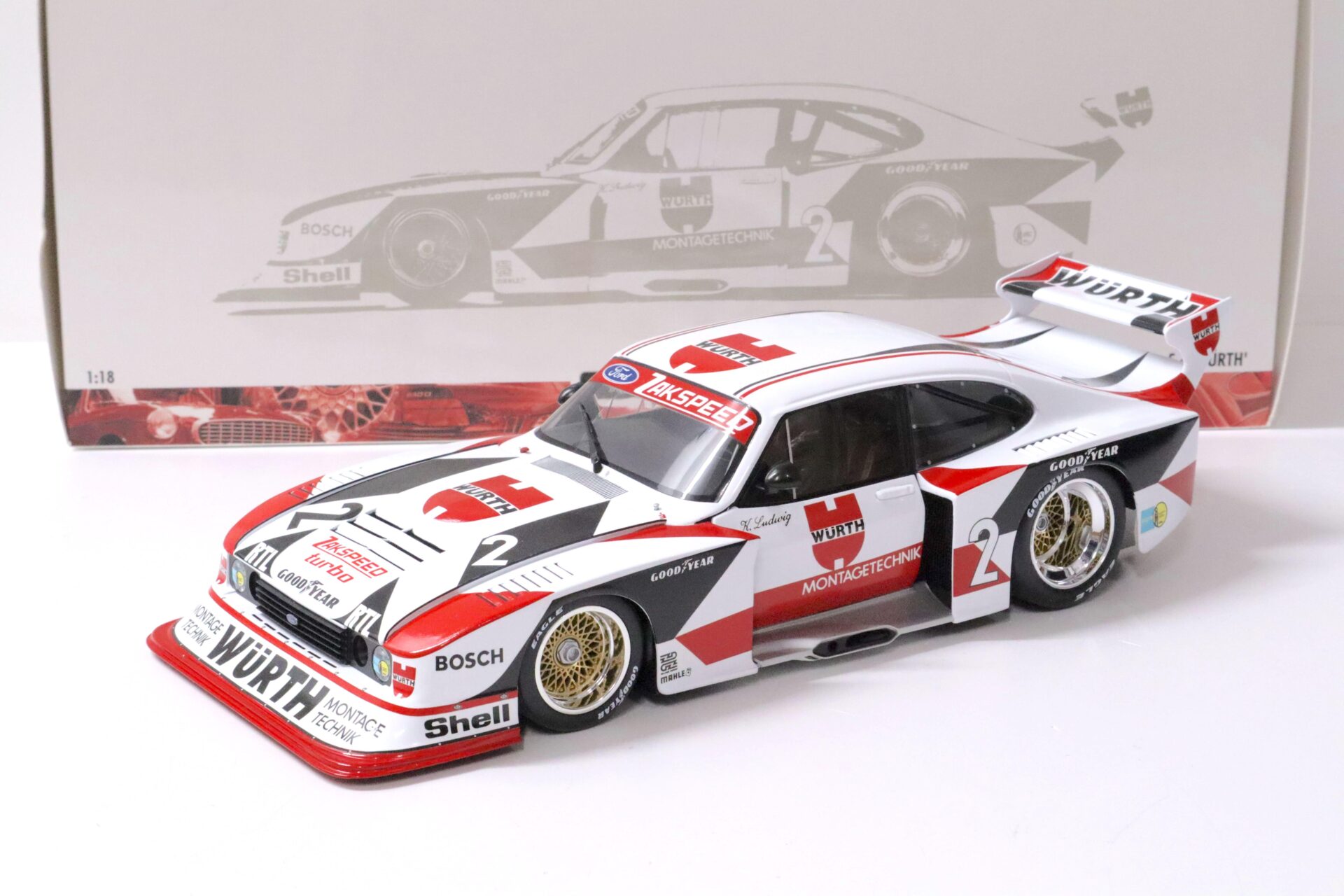 1:18 Minichamps Ford Capri Turbo Gr.5 "WÜRTH" #2 Klaus Ludwig DRM 1981