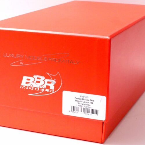 1:18 BBR Ferrari Monza SP2 Rosso Corsa 322 red/ silver stripe with display Limited Edition