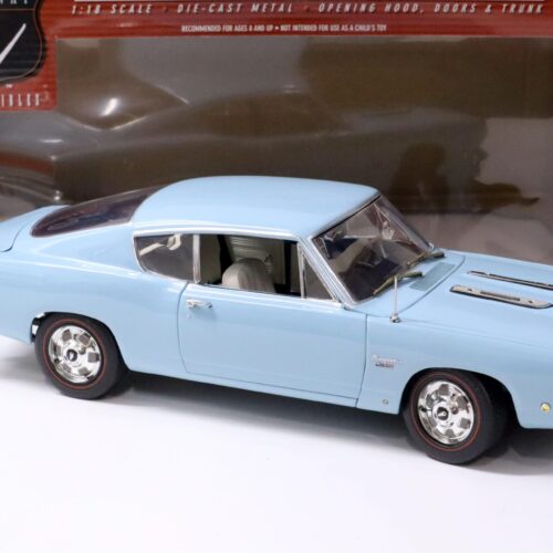 1:18 Highway61 Plymouth Barracuda Coupe 1968 light blue - Image 2