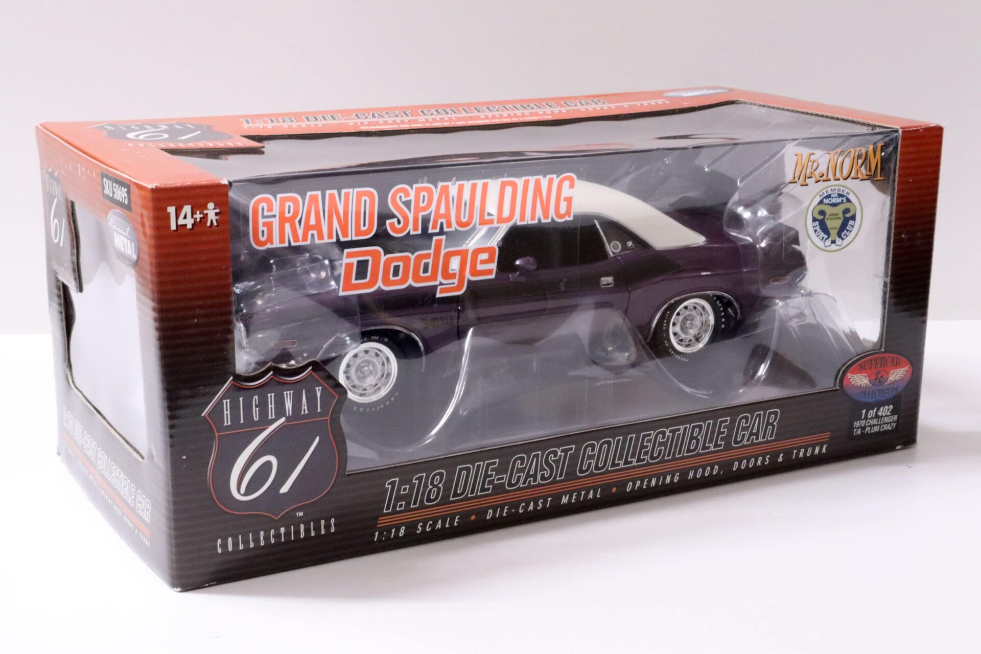 1:18 Highway61 Dodge Challenger T/A Coupe 1970 Mr. NORM´s plum crazy