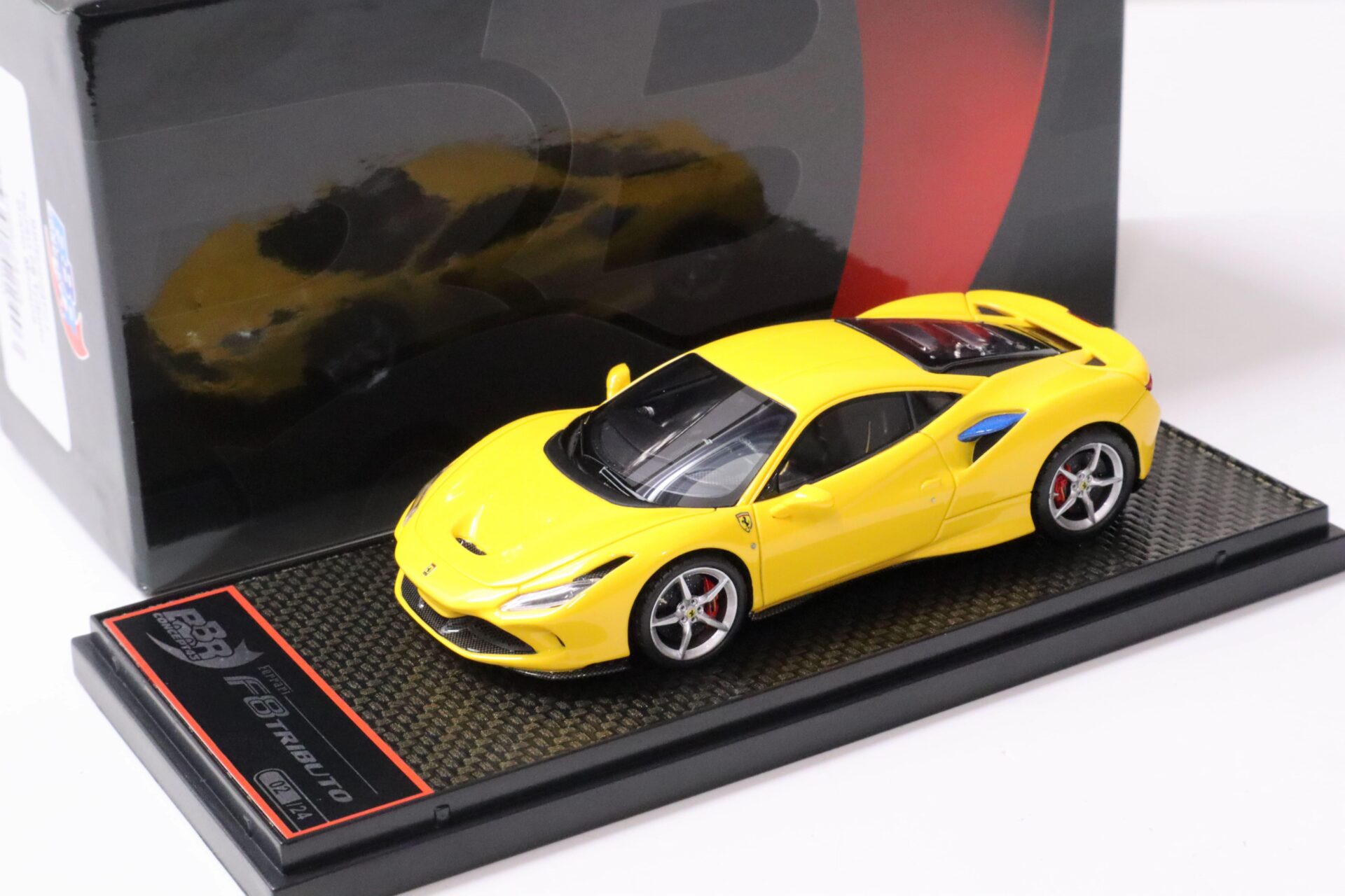 1:43 BBR Ferrari F8 Tributo Coupe Giallo Modena yellow/ silver wheel - Limited 24 pcs.