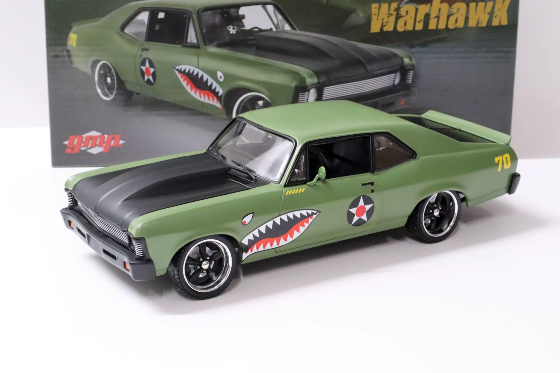 ID 62120 orig.jpg 1:18 GMP 1970 Chevrolet Nova Street Fighter Coupe WARHAWK green/ black