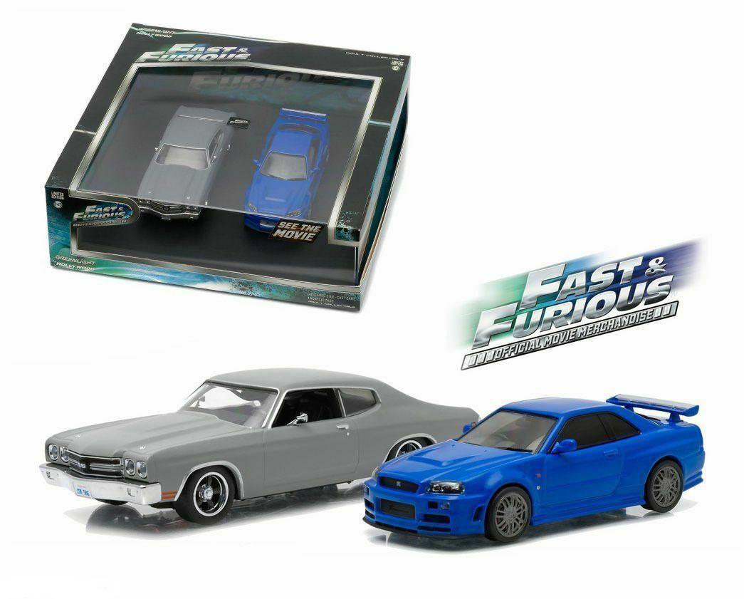 ID 62219 orig.jpg 1:43 Greenlight Fast & Furious Set Chevrolet Chevelle SS + Nissan Skyline GT-R R34