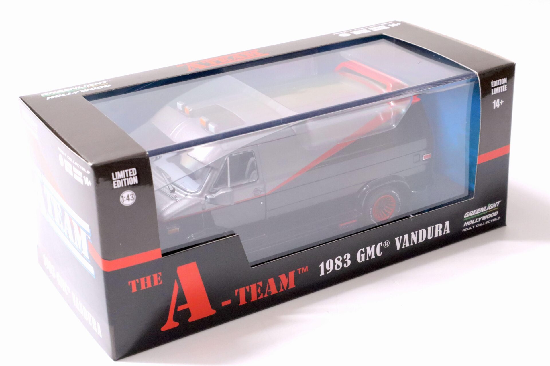 1:43 Greenlight GMC Vandura A-Team Van Bus 1983 black/ grey
