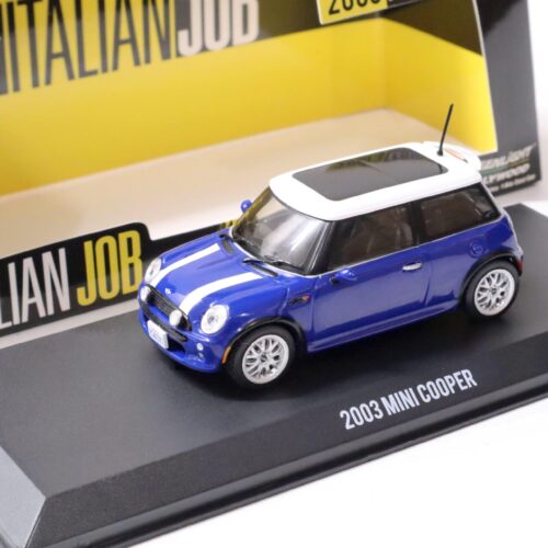 1:43 Greenlight 2003 Mini Cooper *The Italian Job* blue/ white