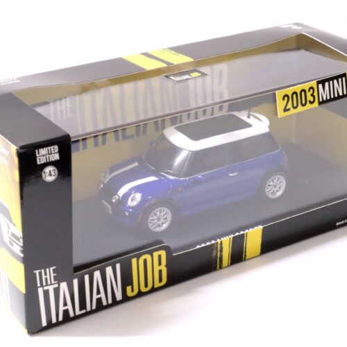 1:43 Greenlight 2003 Mini Cooper *The Italian Job* blue/ white