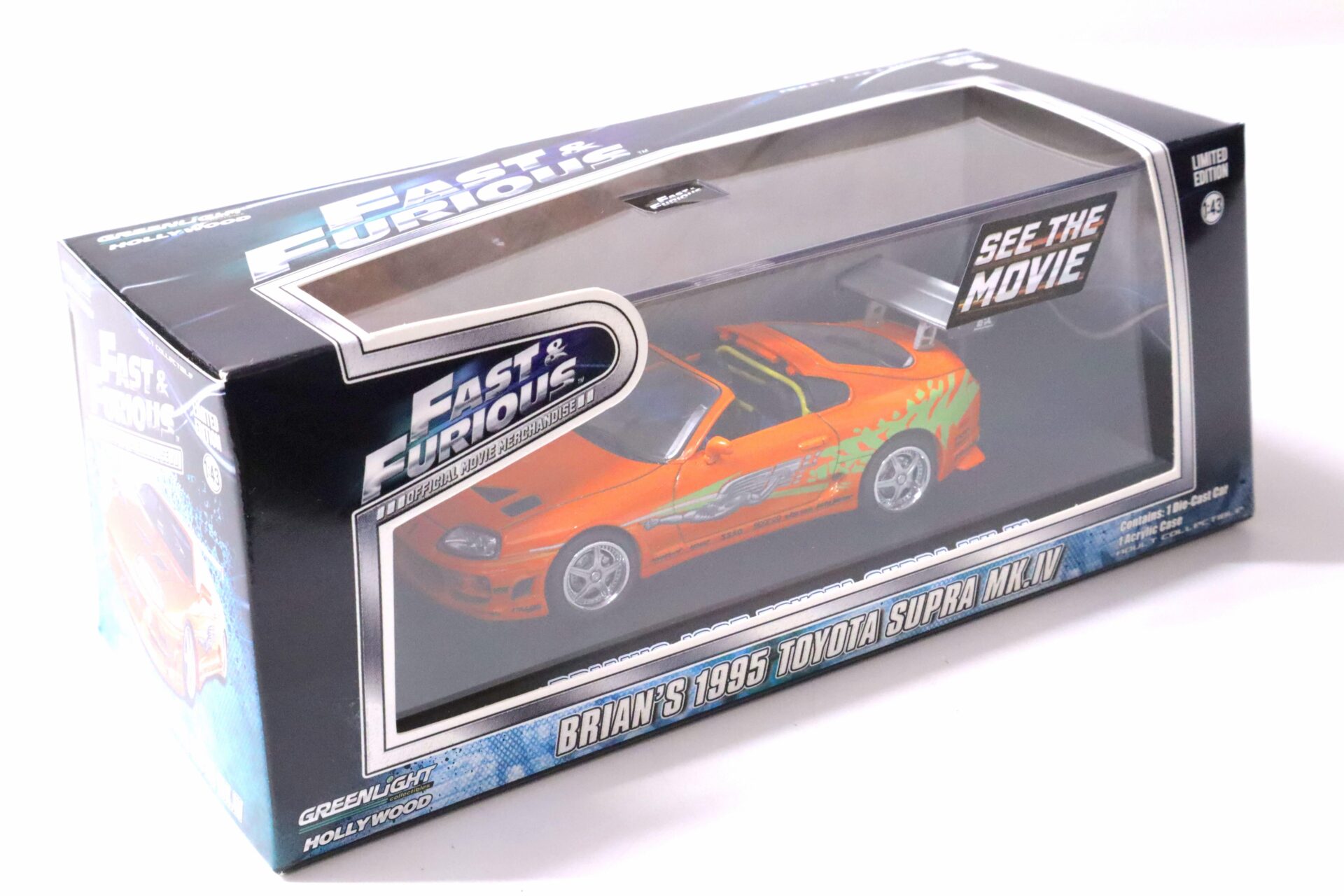 1:43 Greenlight Fast and Furious BRIAN´s 1995 Toyota Supra MK.IV orange