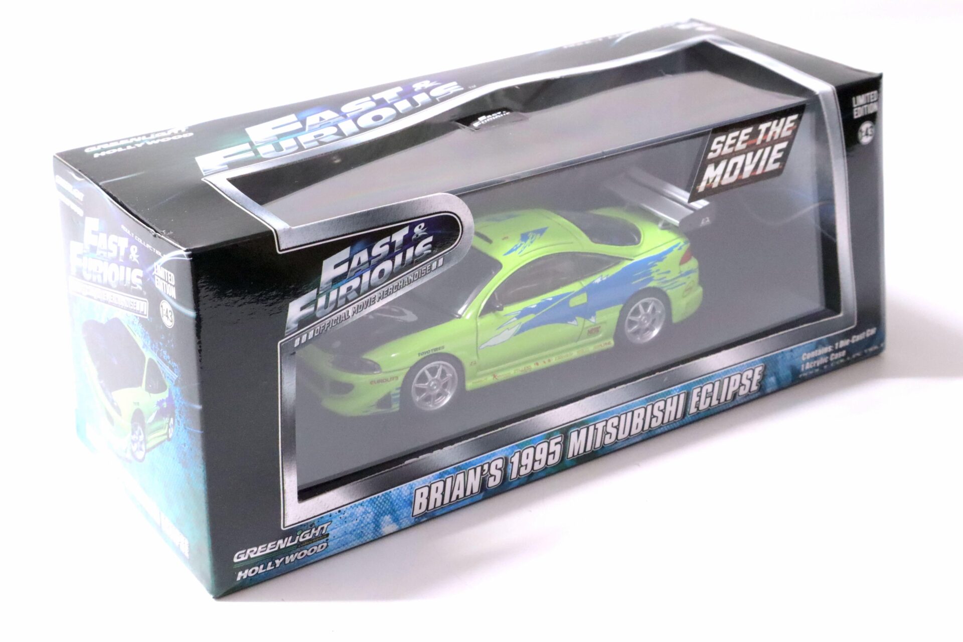 1:43 Greenlight Fast and Furious BRIAN´s 1995 Mitsubishi Eclipse green