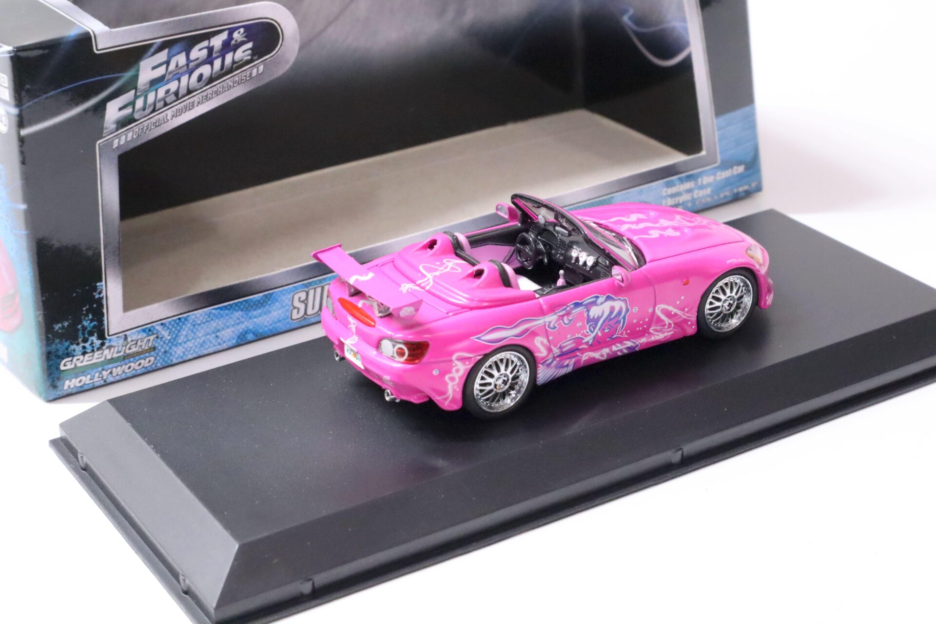 1:43 Greenlight Fast and Furious SUKI´s 2001 Honda S2000 pink