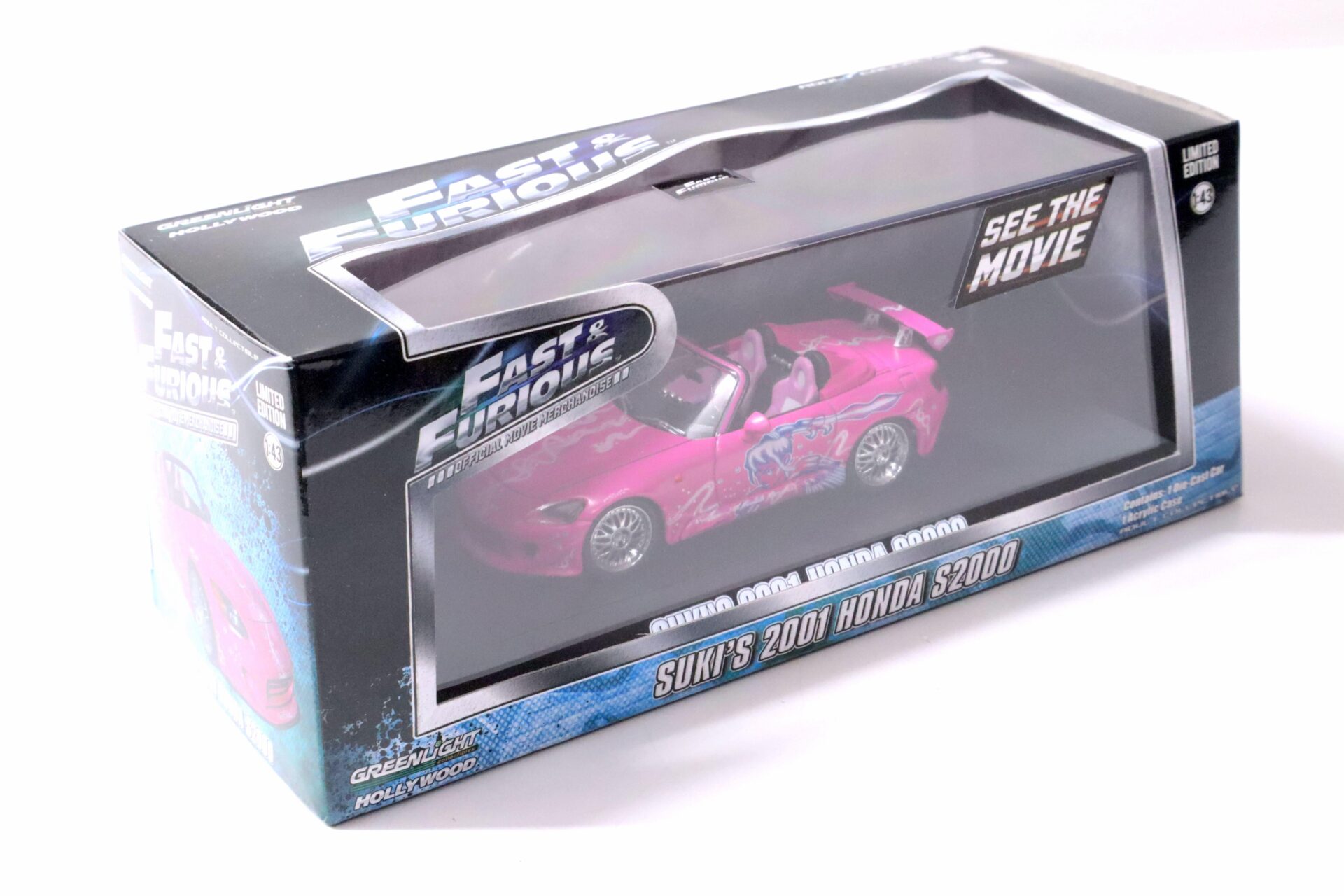 1:43 Greenlight Fast and Furious SUKI´s 2001 Honda S2000 pink
