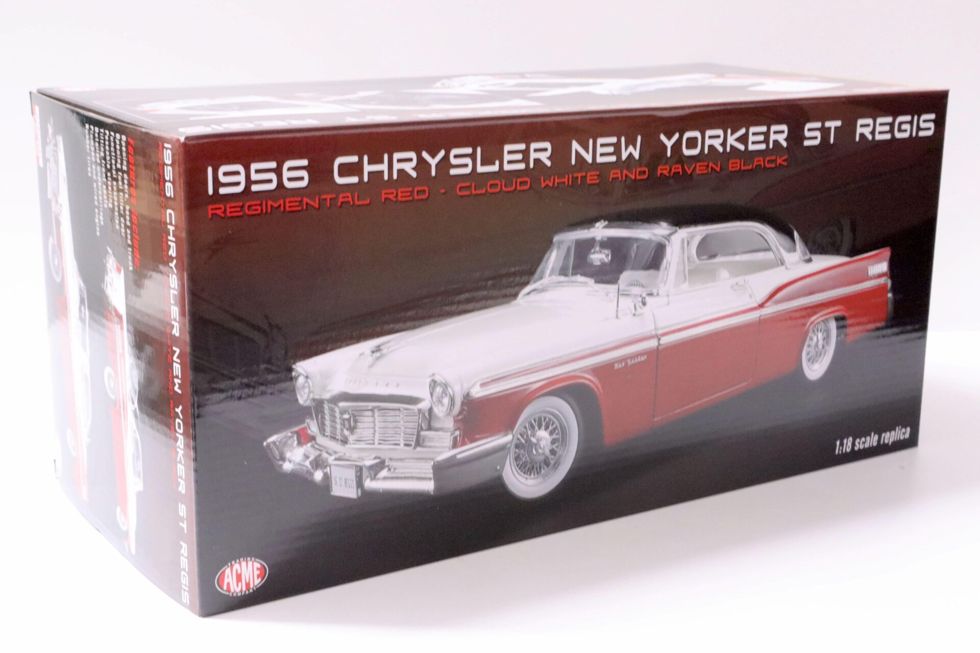 1:18 ACME 1956 Chrysler New Yorker ST REGIS Regimental red/ cloud white
