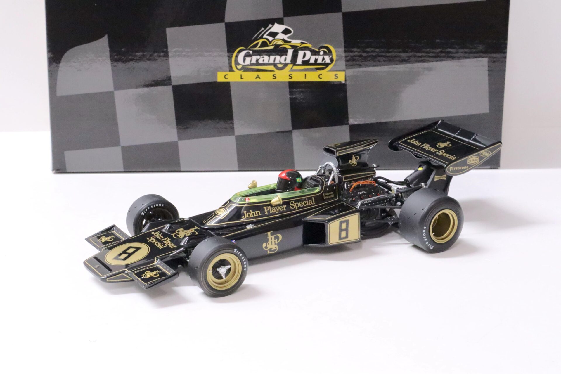 1:18 Exoto Lotus Ford Type 72D Emerson Fittipaldi JPS British GP