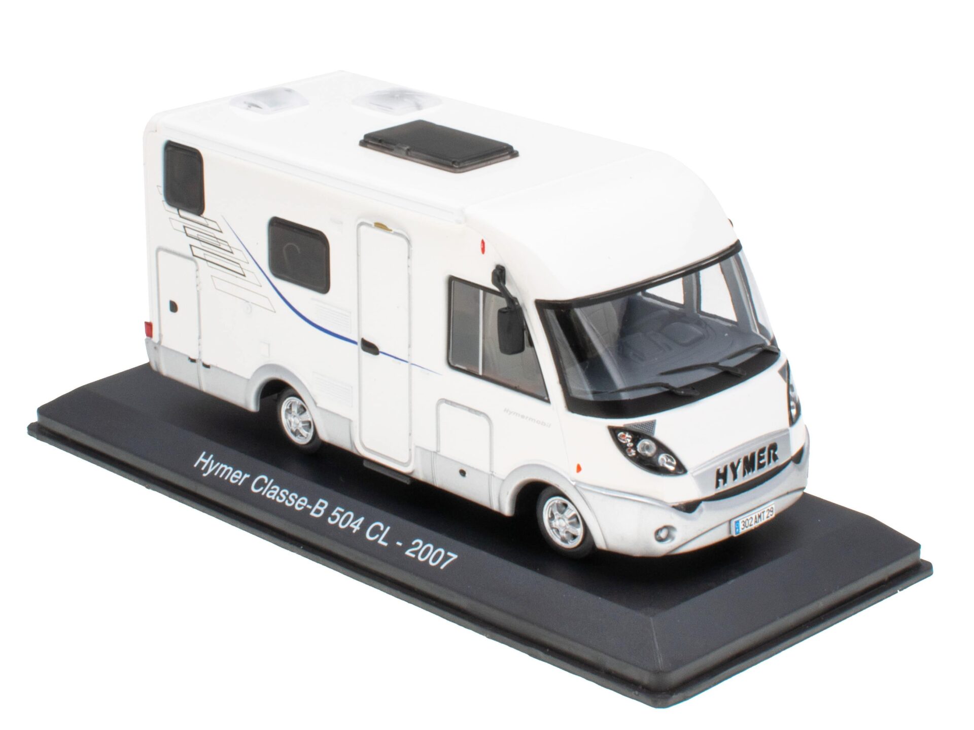 ID 63072 orig.jpg 1:43 Hachette IXO Camping Cars Hymer Classe-B 504 CL weiß 2007 Wohnmobil