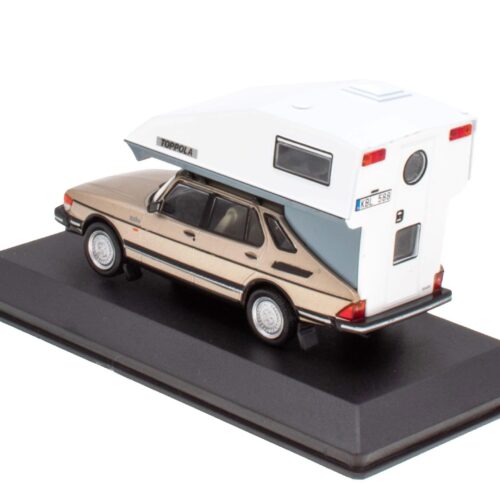 1:43 Hachette IXO Camping Cars Saab 900 Toppola beige 1983 Camper