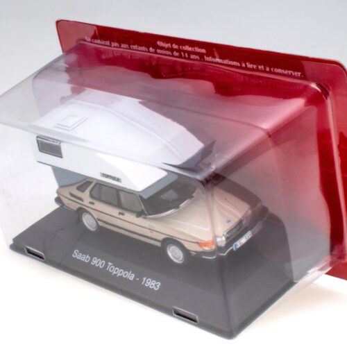 1:43 Hachette IXO Camping Cars Saab 900 Toppola beige 1983 Camper