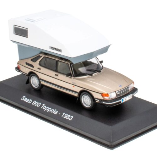 1:43 Hachette IXO Camping Cars Saab 900 Toppola beige 1983 Camper