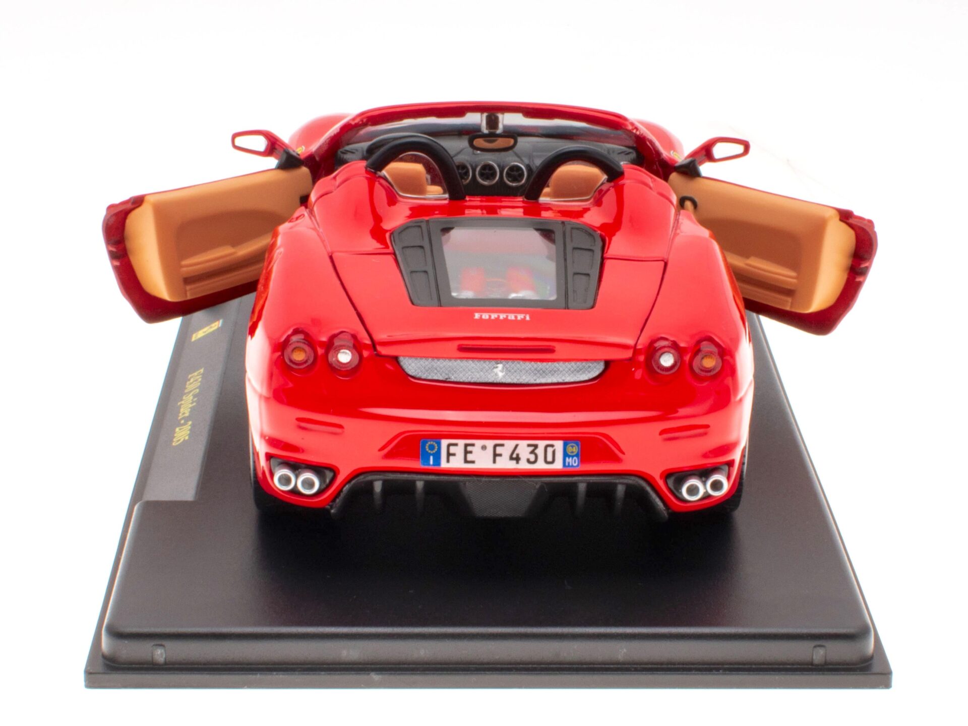 1:24 Hachette Bburago Ferrari Collection Ferrari F430 Spider red 2005 with display